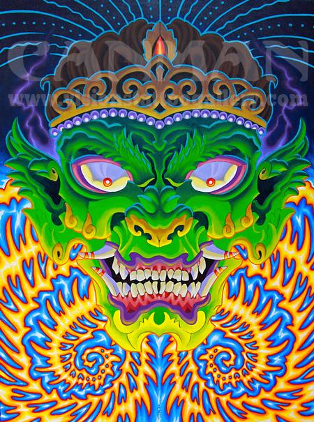 Canman - Electric Deity acrylic painting by Canman